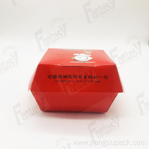 Custom Disposable Hamburger Packaging Paper Burger Box